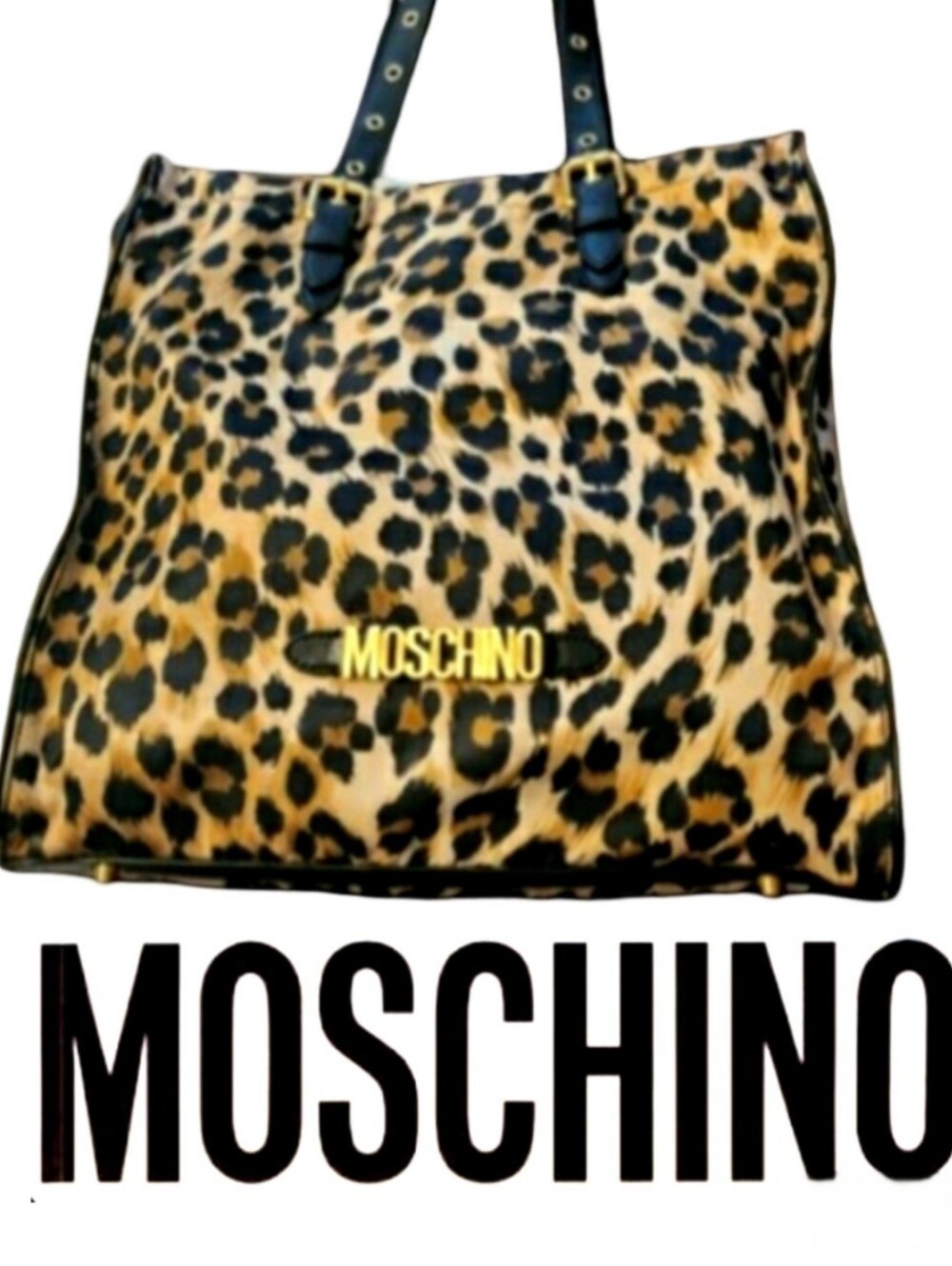 Moschino leopard tote